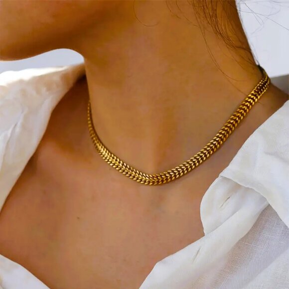 14K Gold Womens Chain Link Necklace Ladies New 16